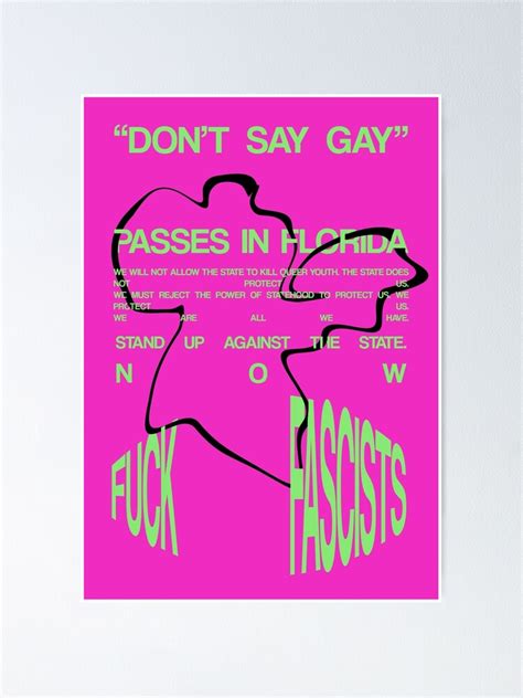 Fuck Fascists Poster For Sale By Katieomara Redbubble