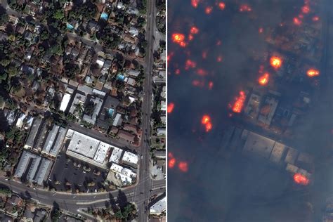 Before And After Satellite Images Reveal Destruction Of California