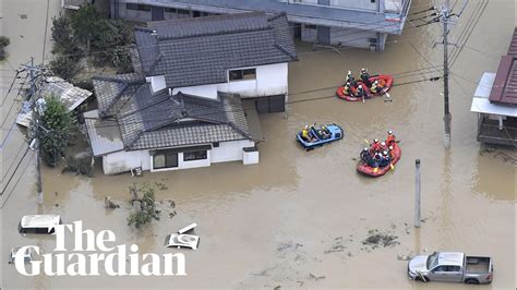 Record Rainfall Triggers Floods And Landslides In Japan Youtube