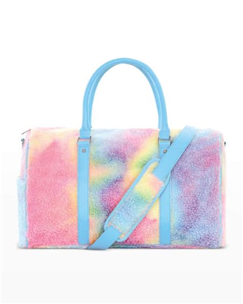 Iscream Kids Rainbow Tie Dye Sherpa Duffel Bag Neiman Marcus