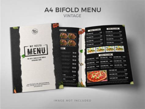 A4 Bifold My Resto Food Menu Template Graphic By Eyestetix Studio