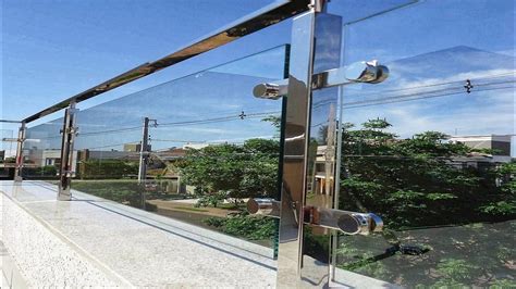 Stainless Steel Glass Railing For Balcony How To Make Steel Glass Balcony Railing Youtube