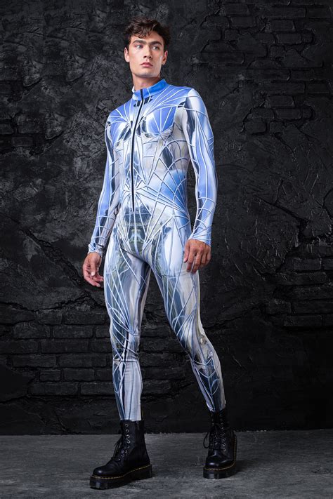 Male Bodysuit Bodysuit Costume Men S Rave Clothing Rave Etsy Australia