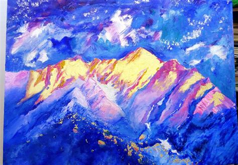 Sacred Mountains Painting by Oksana Omelchenko