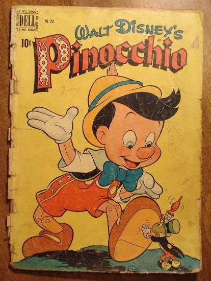 Dell Four 4 Color Walt Disneys Pinocchio 252 1949 Comic Book Fair Condition