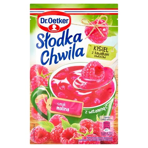 Dr Oetker Słodka Chwila Kisiel z kawałkami owoców smak malina 31 5 g