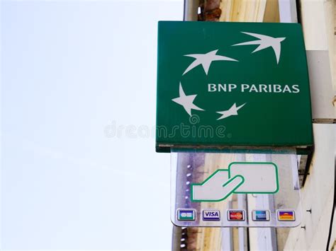 Bnp Paribas Logo Text Office Sign Brand Outside French Paris Agency