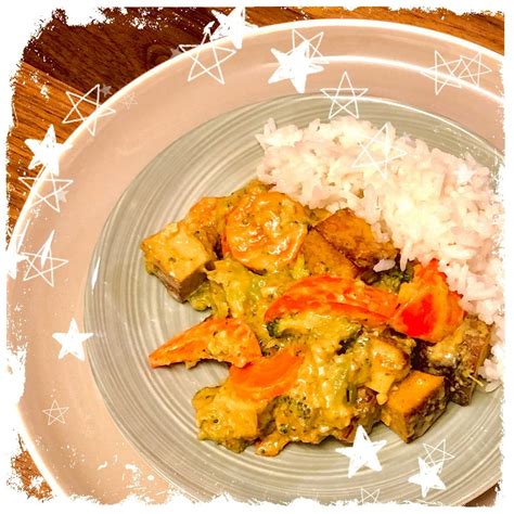 Thai Räuchertofu Curry mit Gemüse vegan lecker Rezept