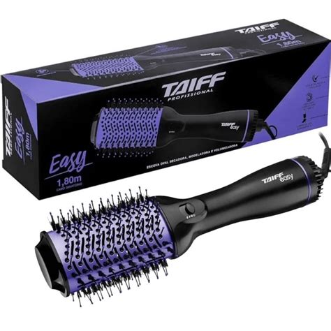 Escova Oval Taiff Easy Lilas Secadora E Alisadora 127V Shopee Brasil