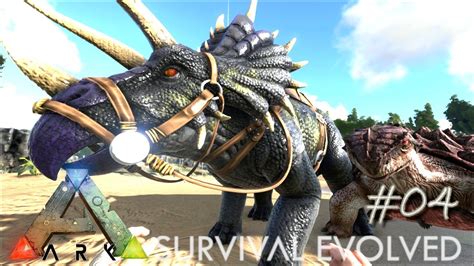 Ark Survival Evolved Ep 04 Epic Trike Bros Tamed Triceratops