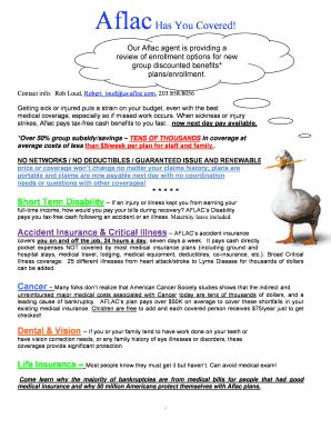 Fillable Online Aflac Has You Covered Fax Email Print Pdffiller