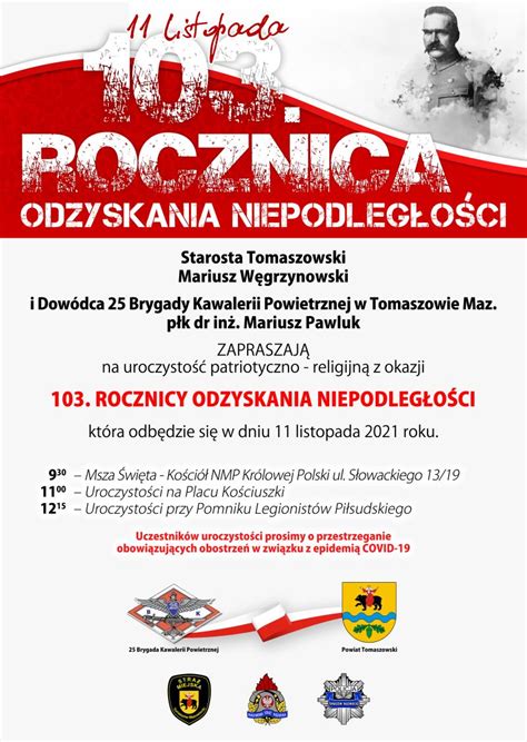 Powiatowe obchody 103 Rocznicy Odzyskania Niepodległości tomaszow pl