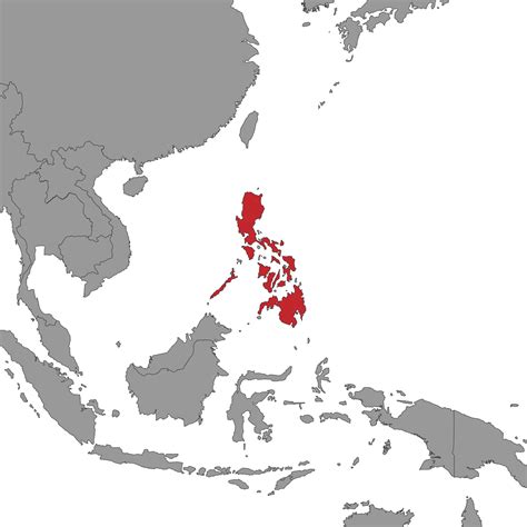 Philippines On World Map Vector Illustration 16466877 Vector Art At
