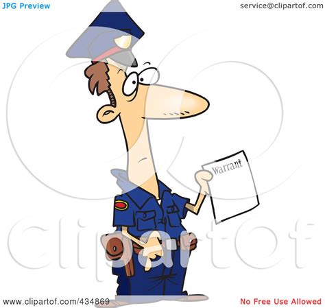 Royalty Free Rf Clipart Illustration Of A Police Officer Holding A