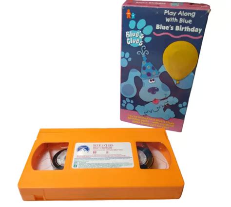 BLUES CLUES BLUE'S Birthday (VHS 1998) Nick Jr Nickelodeon Steve Orange ...