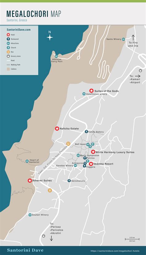 Maps Of Santorini Hotels Towns Beaches Hikes Ferry Port Artofit