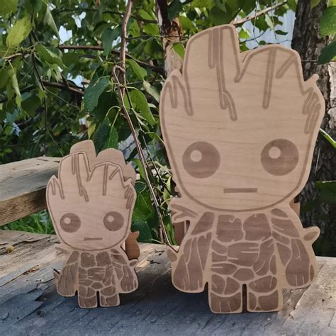 Baby Groot Pencil Holder Free Laser Cut File