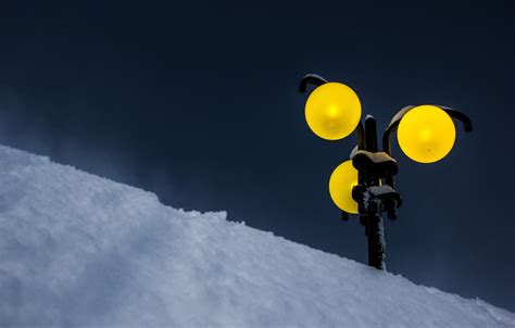 Wallpaper winter, snow, lamp post images for desktop, section разное ...