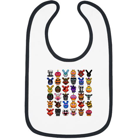 Fnaf Pixel Art Collage Five Nights At Freddys Bibs Sold By Theory