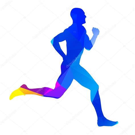 Abstract Colorful Runner Silhouette Stock Vector Msanca 65000763