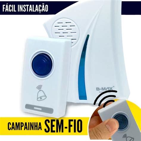 Campainha Residencial Wireless Sem Fio A Prova D Gua B Max