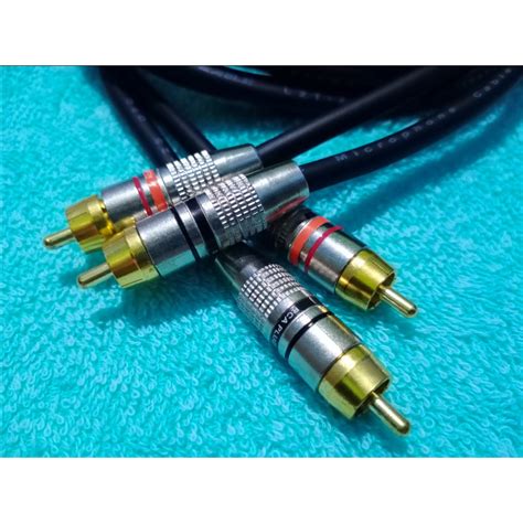 Jual KABEL JACK RCA KE RCA 2 JALUR 1 5 MTR Shopee Indonesia