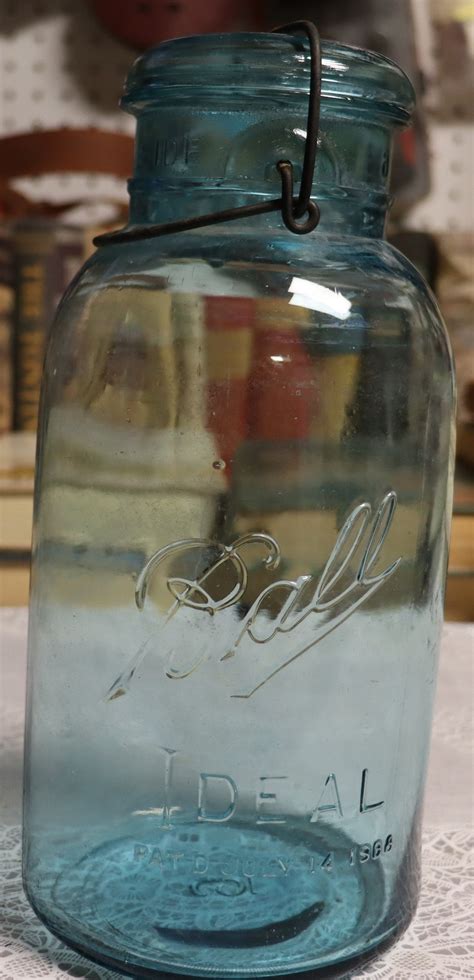 Vintage Ball Ideal Pat D July Half Gallon Blue Canning Jar