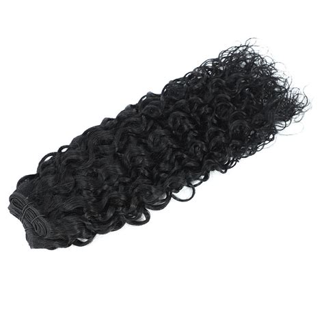 Weft Curly Hair Extensions 21" - #1 Jet Black - PA Hair Extensions