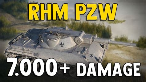 World Of Tanks Rhm Pzw 7 000 Damage YouTube