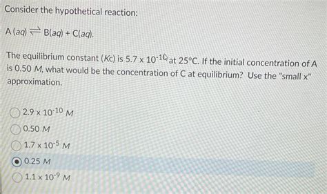 Solved Consider The Hypothetical Reaction Mathrm A