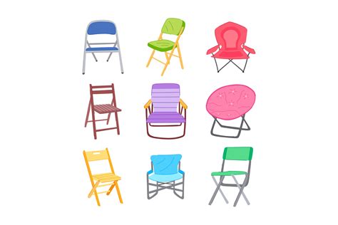 Folding Chair Set Cartoon Vector Graphic By Pikepicture Creative Fabrica