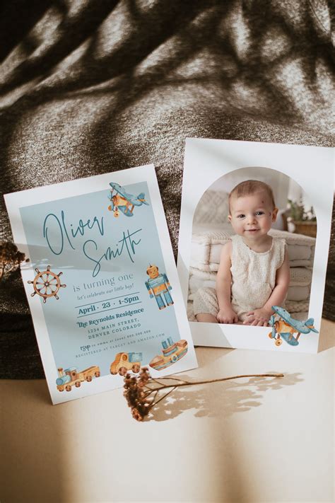 Editable 1st Birthday Invitation Cards Templates