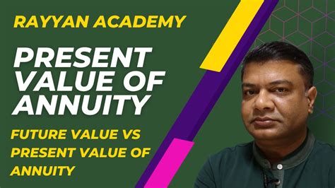 Present Value Of An Annuity Future Value Vs Present Value Find The