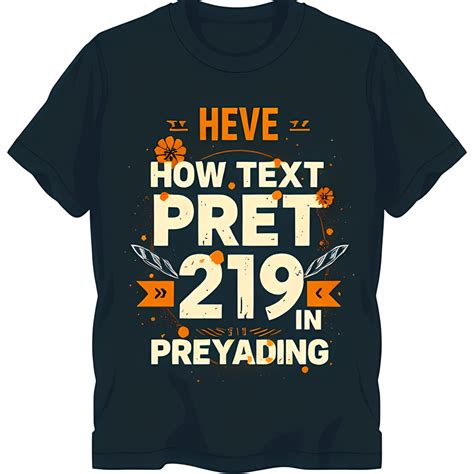 Abstract Black T-Shirt with Unique White and Text Design 'HEVE HOW TEXT ...