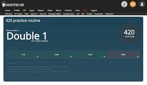 How to play the 420 darts practice routine - GoDartsPro - Online darts practicing games