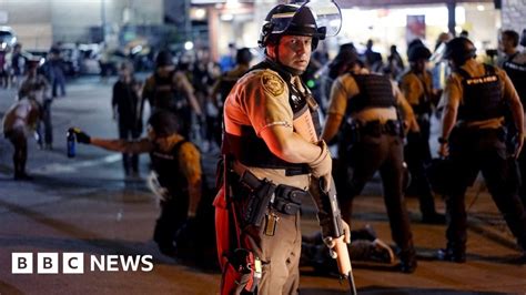 Ferguson Anniversary State Of Emergency Declared As Dozens Arrested Bbc News