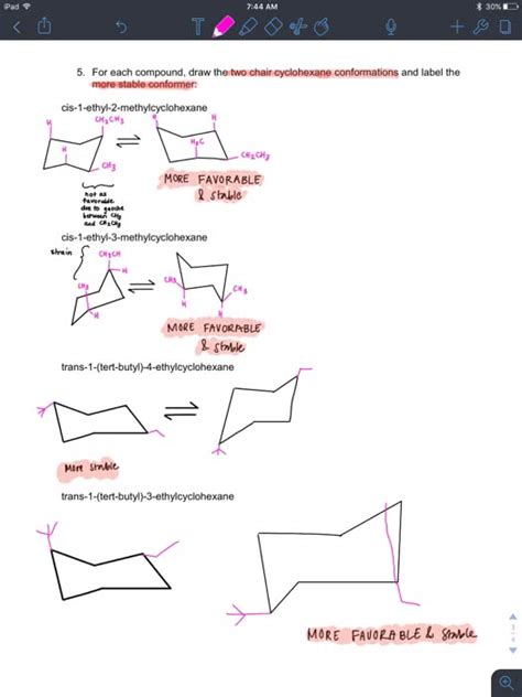 Oneclass Draw The Most Stable Conformer Of Cis Ethyl