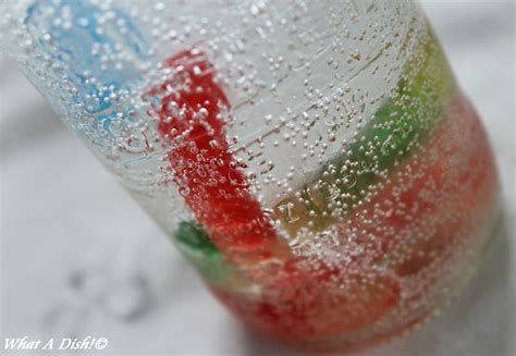 dish gummy worm soda