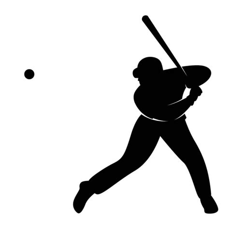 Baseball Batter Hitting Ball Stock Vector Image By ©cd123 7505075