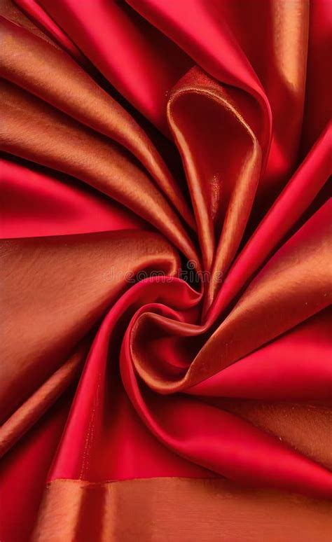 Smooth Elegant Red Silk Or Satin Luxury Cloth Texture As Abstract