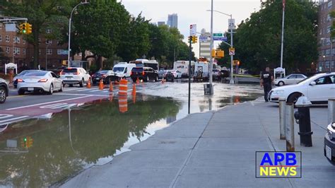 Water Main Break Floods Streets In Astoria Queens Apb News All Points Broadcasting