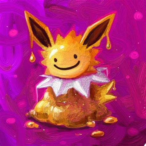 Jolteon Ditto And Transformed Ditto Pokemon Drawn By Cortoony