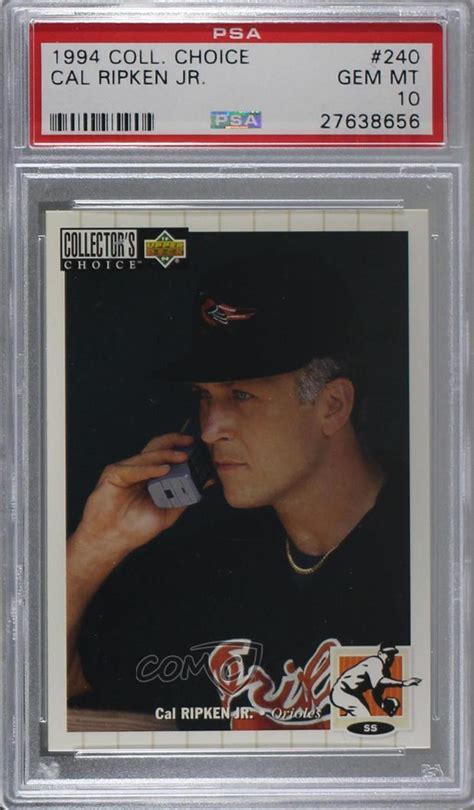 Upper Deck Collector S Choice Cal Ripken Jr Psa Gem Mt