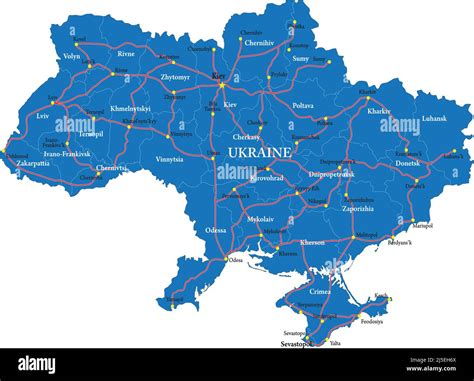 Mapa vectorial muy detallado de Rumanía con regiones administrativas