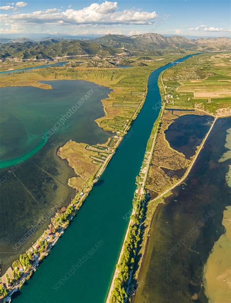 Aerial View Of Neretva Delta Valley River Near Ploce Croatia Stock