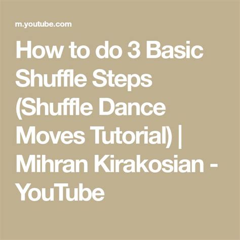 How To Do 3 Basic Shuffle Steps Shuffle Dance Moves Tutorial Mihran