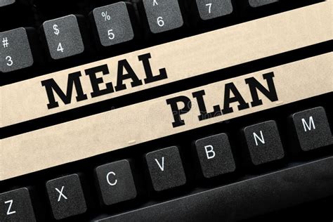 Hand Writing Sign Meal Plan Concept Meaning Arrangement Scheme Of What