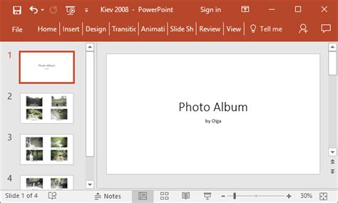 Fast Way To Create Photo Album In Powerpoint Microsoft Powerpoint 2016