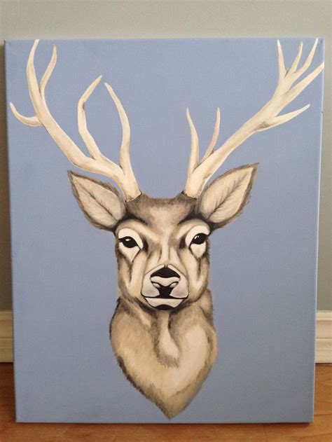 Acrylic painting deer on canvas. | Acrylic painting diy, Canvas ...