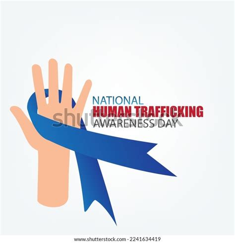 National Human Trafficking Awareness Day Abstract Stock Vector Royalty